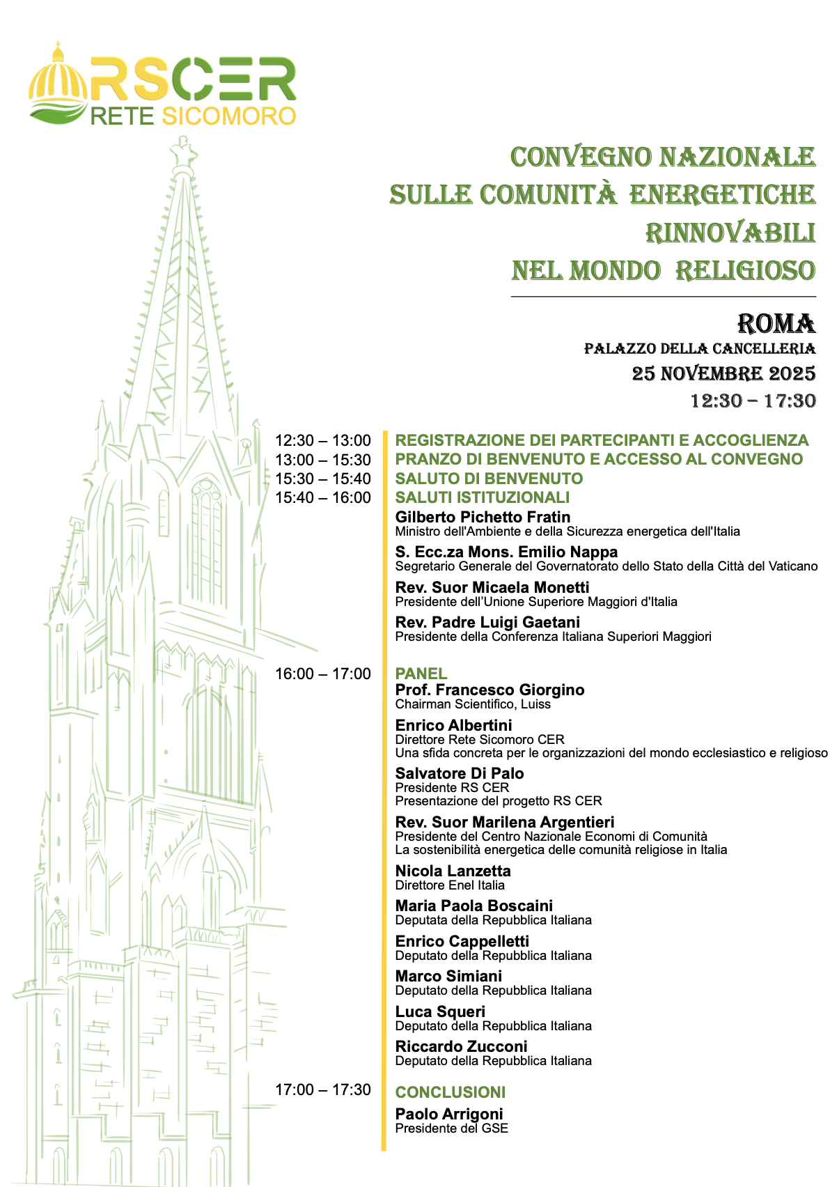 Convegno nazionale sulle comunità energetiche rinnovabili nel mondo religioso